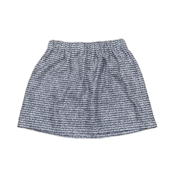 Piperlime Skirt Black Silver Tweed Women’s Sz Medium Textured Bunch Waist - Picture 5 of 10